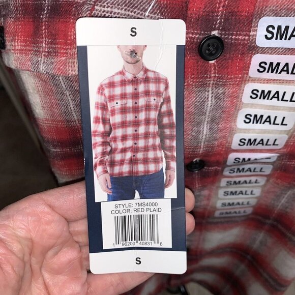Lucky Brand Men's S Small Button Down Shirt Flannel Plaid NWT Style # 7MS4000 - Picture 5 of 7